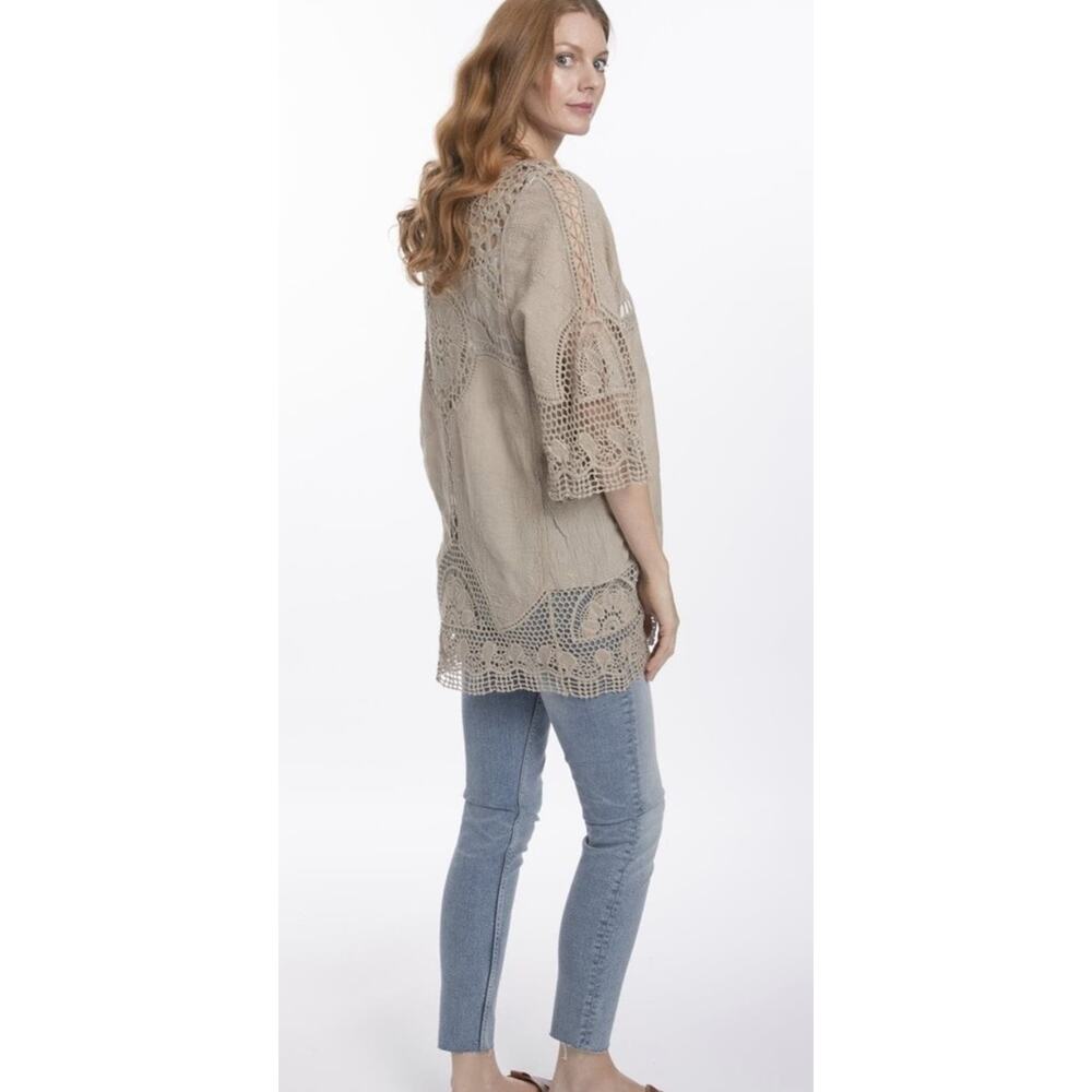 NATURAL UNIQUE CROCHET DESIGN TUNIC size Large - Picture 7 of 12
